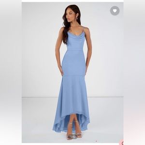 Steel Blue Azazie Bridesmaid dress